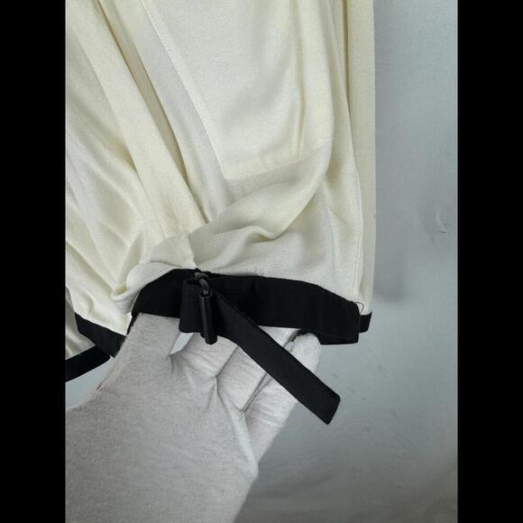 Helmut Lang Wrap Buckle Hem Blouse Ivory Size M - Picture 4 of 7